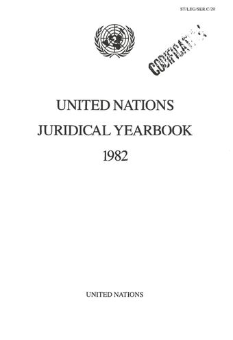 image of United Nations Juridical Yearbook 1982