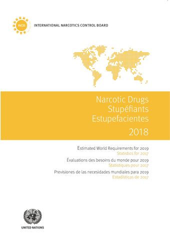 image of All countries: levels of consumption of narcotic drugs, in defined daily doses for statistical purposes per million inhabitants per day