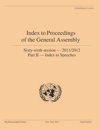image of Index to Proceedings of the General Assembly 2011/2012