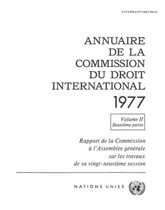 image of Annuaire de la Commission du Droit International 1977, Vol. II, Partie 2