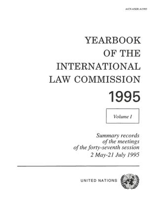 image of Yearbook of the International Law Commission 1995, Vol. I