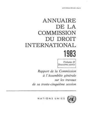 image of Annuaire de la Commission du Droit International 1983, Vol. II, Partie 2