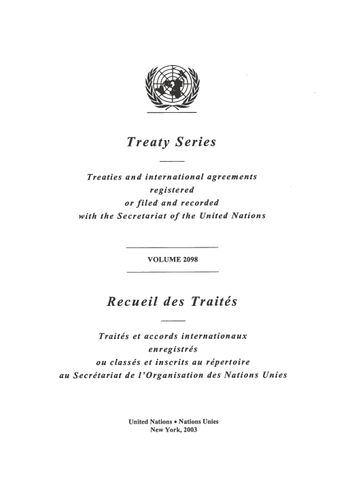 image of Treaty Series 2098