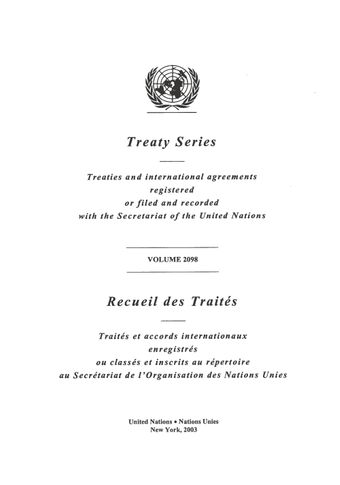 image of No. 36468. Organisation des Nations Unies et Croatie