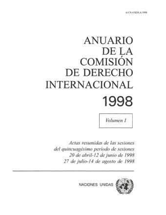 image of Anuario de la Comisión de Derecho Internacional 1998, Vol. I
