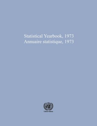 image of Statistical Yearbook 1973, Twenty-fifth Issue