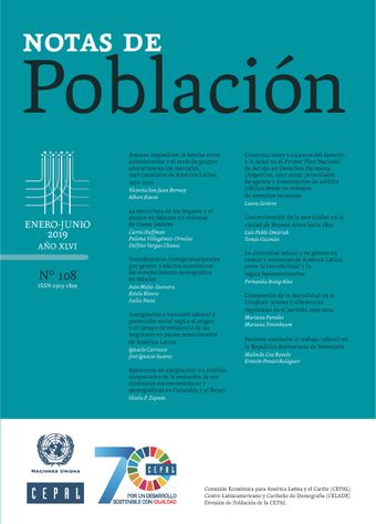 Notas de Población Año XLVI No. 108 Enero-Junio de 2019