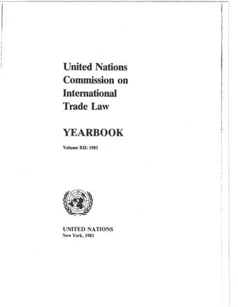 image of United Nations Commission on International Trade Law (UNCITRAL) Yearbook 1981