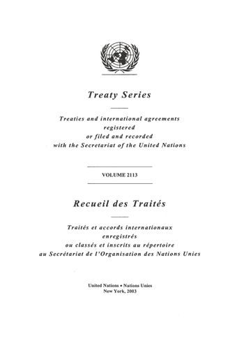 image of Treaty Series 2113
