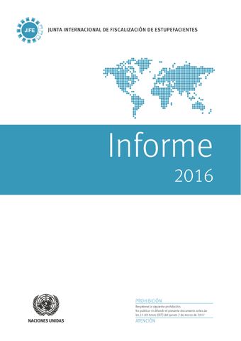 image of Informe de la Junta Internacional de Fiscalización de Estupefacientes correspondiente a 2016