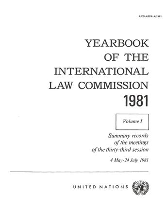 image of Yearbook of the International Law Commission 1981, Vol. I