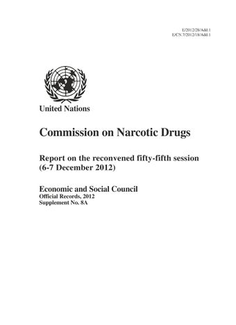image of Report of the Commission on Narcotic Drugs on the Reconvened Fifty-fifth Session
