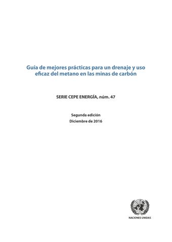 image of Guía de mejores prácticas para un drenaje y uso eficaz del metano en las minas de carbón (Segunda edición)