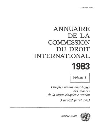image of Annuaire de la Commission du Droit International 1983, Vol. I
