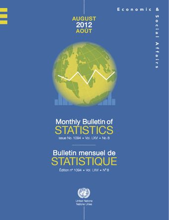 image of Monthly Bulletin of Statistics, August 2012