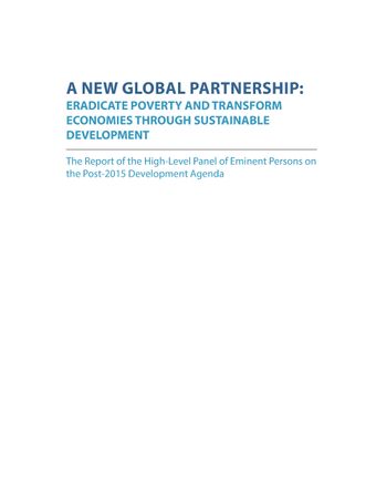 image of A vision and framework for the post-2015 development agenda