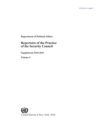 image of Consideration of the functions and powers of the security council