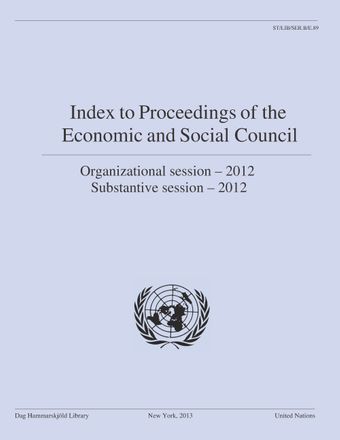 image of Index to Proceedings of the Economic and Social Council 2012