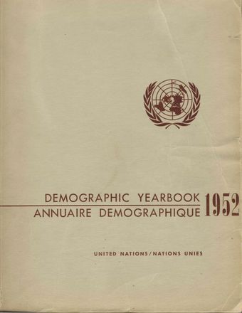image of Nations Unies Annuaire Démographique 1952