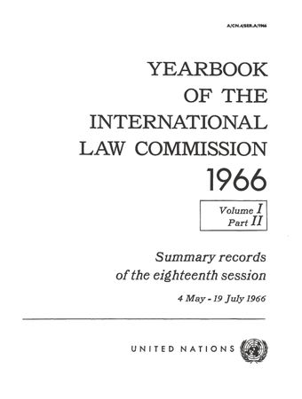 image of Yearbook of the International Law Commission 1966, Vol. I, Part 2