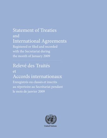 image of Ratifications, accessions, subsequent agreements, etc., concerning treaties and international agreements registered with the Secretariat