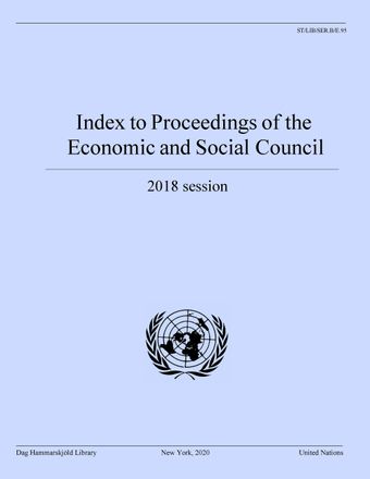 image of Index to Proceedings of the Economic and Social Council 2018