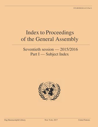 image of Index to Proceedings of the General Assembly 2015/2016