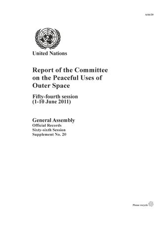 image of Report of the Committee on the Peaceful Uses of Outer Space