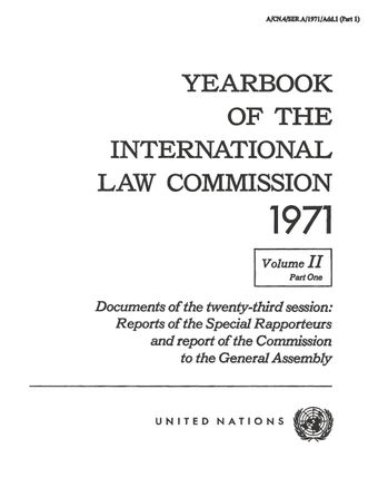 image of Yearbook of the International Law Commission 1971, Vol. II, Part 1