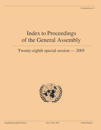 image of Index to Proceedings of the General Assembly 2005