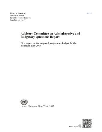 image of Other documents of United Nations entities considered by the Advisory Committee