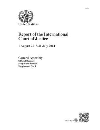 image of International Court of Justice: Organizational structure and post distribution of the Registry as at 31 July 2014
