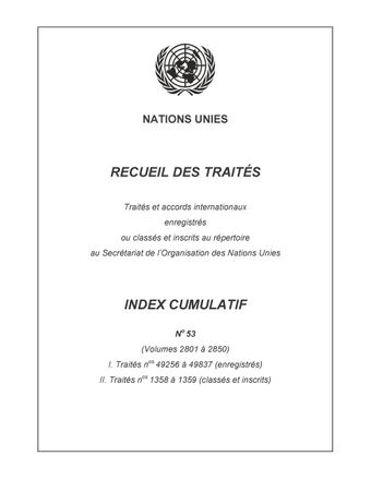 image of Recueil des Traités Index Cumulatif No. 53