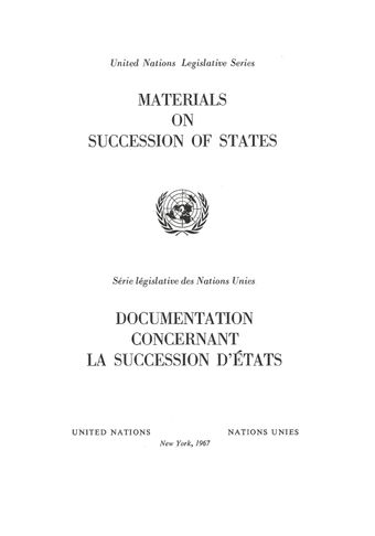 image of Materials on the Succession of States
