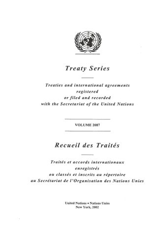 image of Recueil des Traités 2087