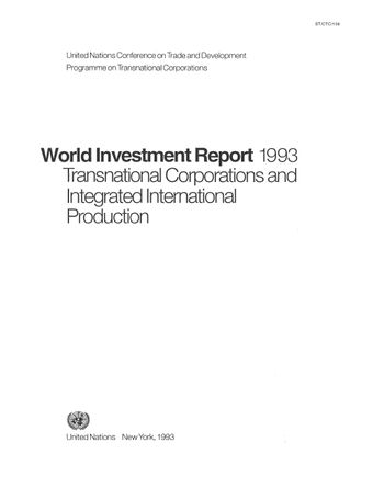 image of World Investment Report 1993