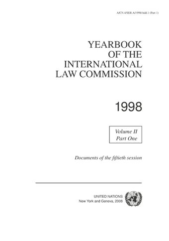 image of Yearbook of the International Law Commission 1998, Vol. II, Part 1