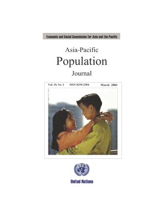 Asia-Pacific Population Journal, Vol. 19, No. 1, March 2004
