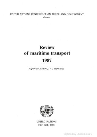 image of Review of Maritime Transport 1987
