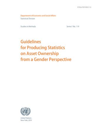 image of Guidelines for Producing Statistics on Asset Ownership from a Gender Perspective