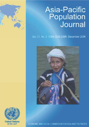 Asia-Pacific Population Journal, Vol. 21, No. 3, December 2006