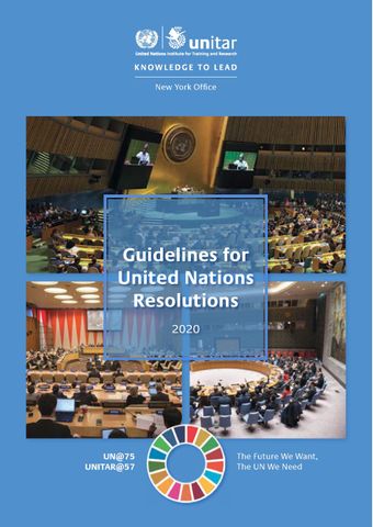 image of Guidelines for United Nations Resolutions 2020