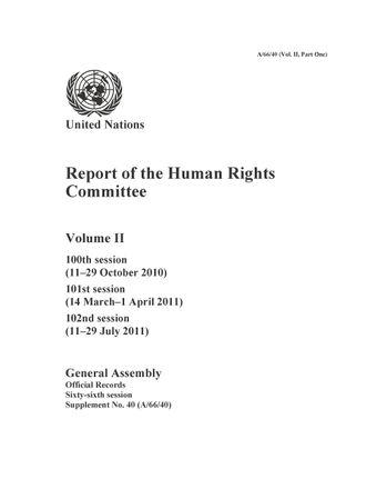 image of U. Communication No. 1545/2007, Gunan v. Kyrgyzstan (Views adopted on 25 July 2011, 102nd session)