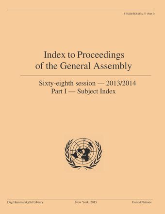 image of Index to Proceedings of the General Assembly 2013/2014