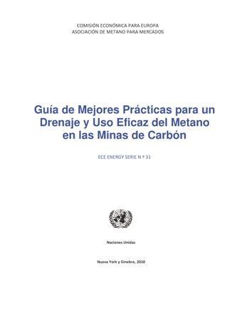 image of Guía de mejores prácticas para un drenaje y uso eficaz del metano en las minas de carbón