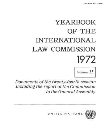 image of Yearbook of the International Law Commission 1972, Vol. II