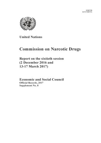 image of Report of the Commission on Narcotic Drugs on the Sixtieth Session (2 December 2016 and 13-17 March 2017)