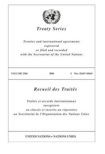 image of Treaty Series 2366