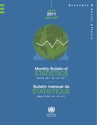 image of Monthly Bulletin of Statistics, July 2011