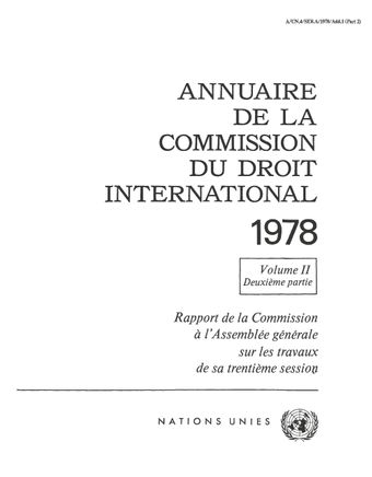 image of Annuaire de la Commission du Droit International 1978, Vol. II, Partie 2